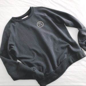 Upside Down Smiley Crew Neck Sweatshirt // Ban.do